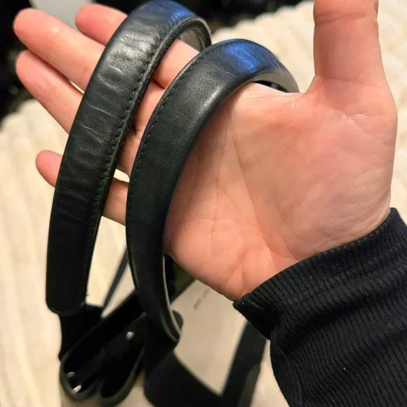 Cotton Canvas Satin Calfskin S Navy Cabas Natural Black - Picture 10 of 10